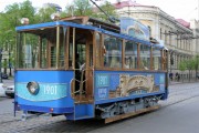 Retro tramvajs Rīgas ielās